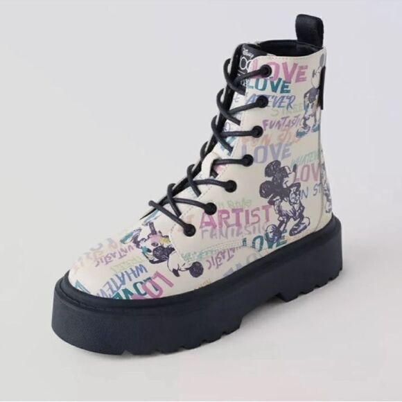 Zara Disney Mickey Mouse Girls Kids Boots(Size 3) - Picture 3 of 11